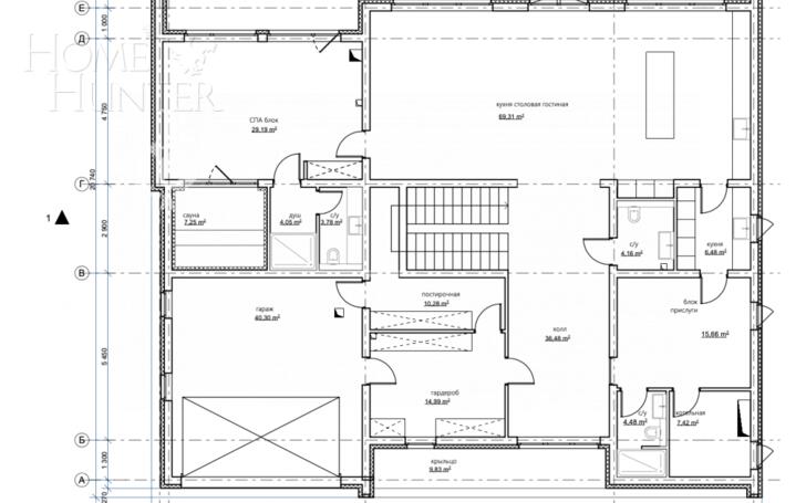 2-этажный коттедж 604 м² с отделкой