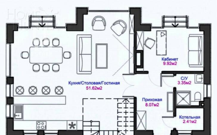 2-этажный коттедж 149.1 м² с отделкой