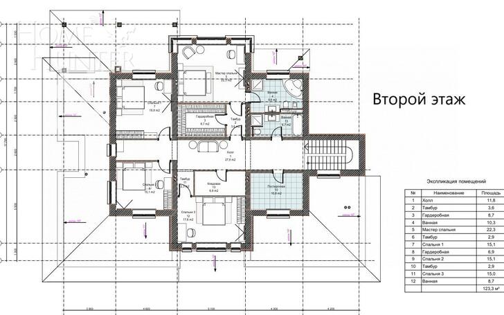 2-этажный коттедж 480 м² без отделки