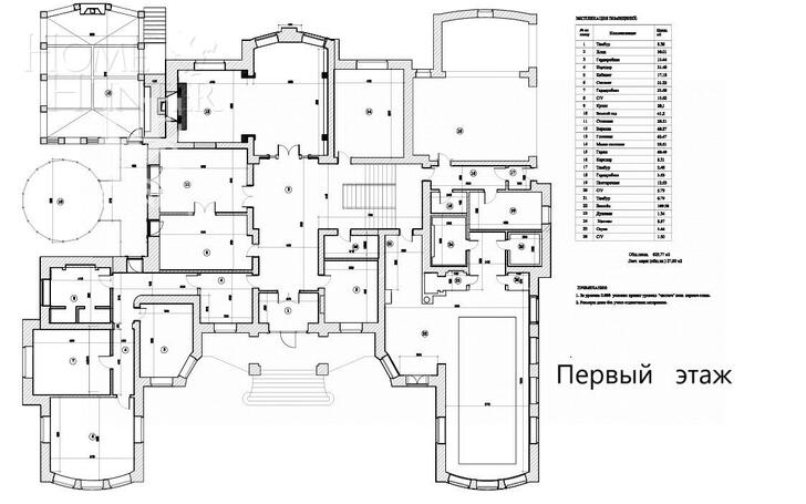 2-этажный коттедж 1 500 м² с отделкой