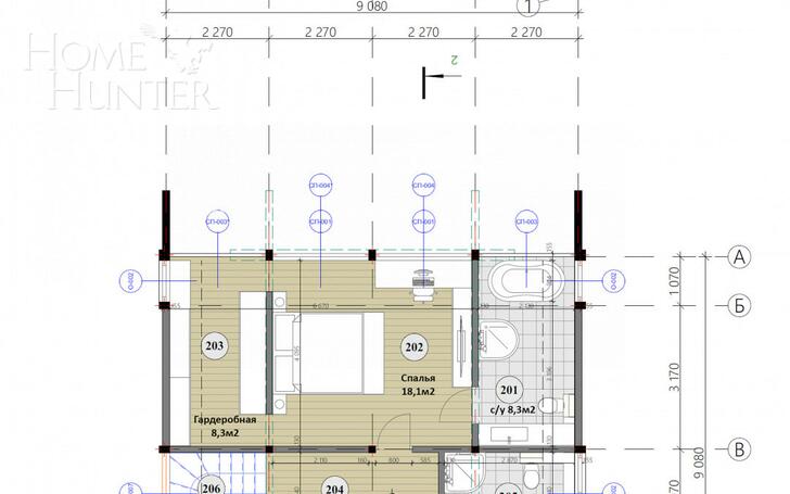 2-этажный коттедж 190 м² с отделкой