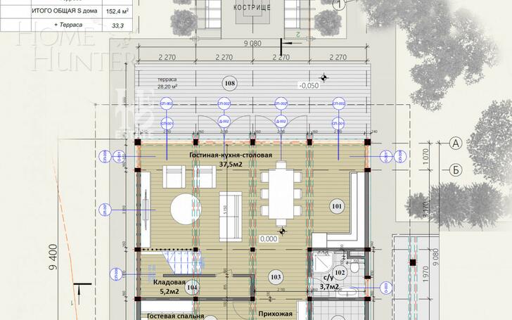 2-этажный коттедж 190 м² с отделкой