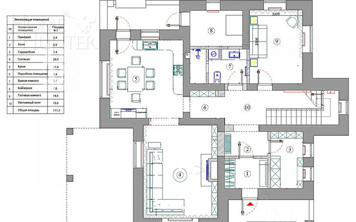 2-этажный коттедж 214 м² с отделкой
