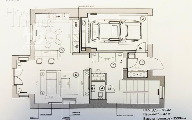 3-этажный таунхаус 293 м² с отделкой