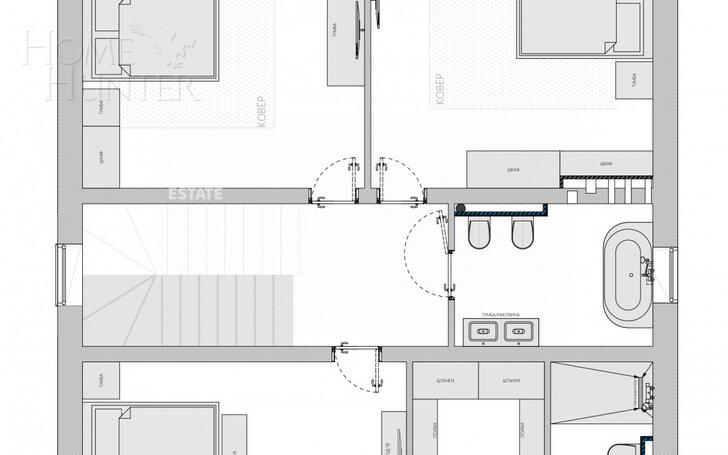 2-этажный коттедж 238.4 м² без отделки