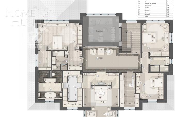 2-этажный коттедж 560 м² без отделки