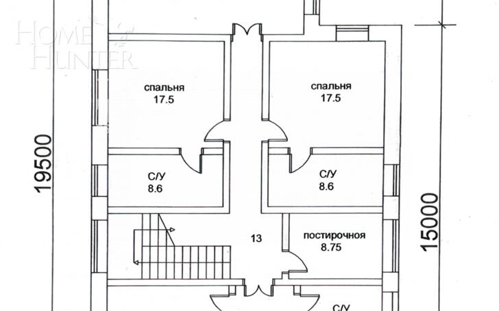 2-этажный коттедж 500 м² без отделки