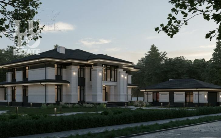 2-этажный коттедж 560 м² без отделки