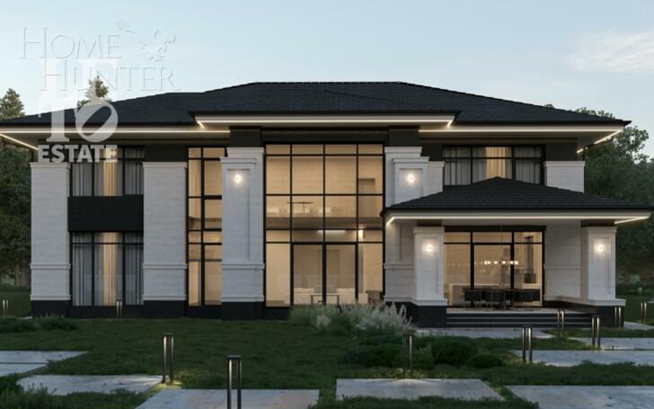 2-этажный коттедж 560 м² без отделки