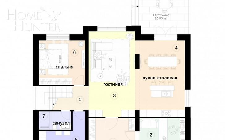 2-этажный коттедж 307 м² без отделки
