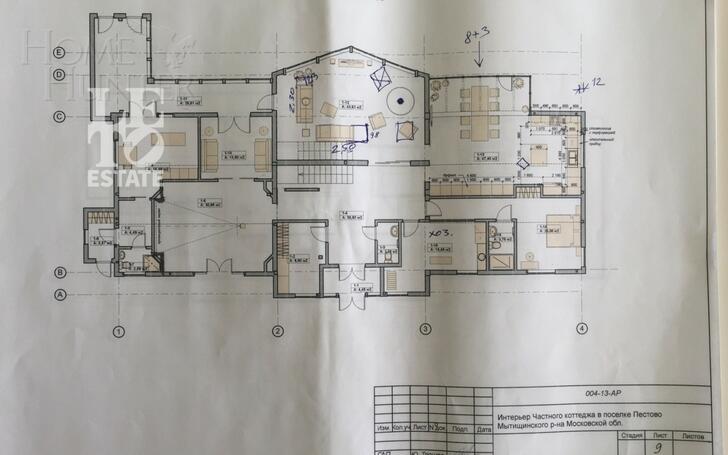 2-этажный коттедж 432.7 м² без отделки