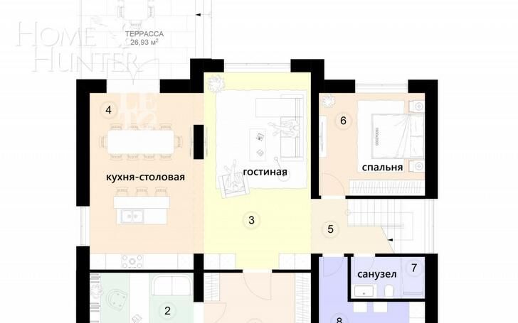 2-этажный коттедж 307 м² без отделки