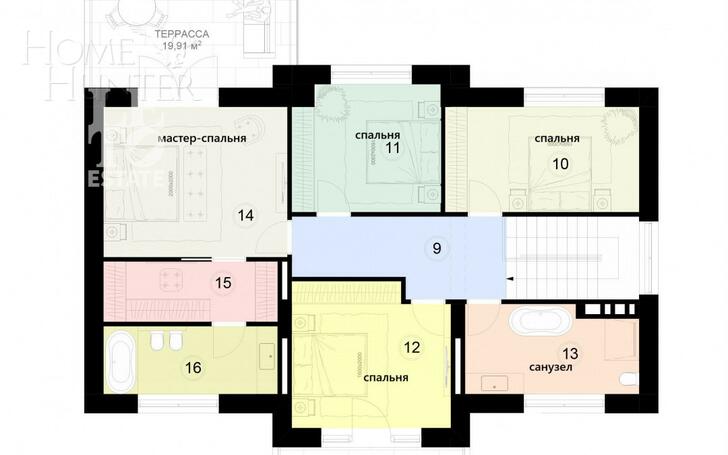 2-этажный коттедж 276.42 м² без отделки