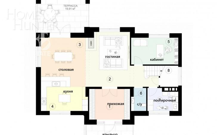 2-этажный коттедж 276.42 м² без отделки