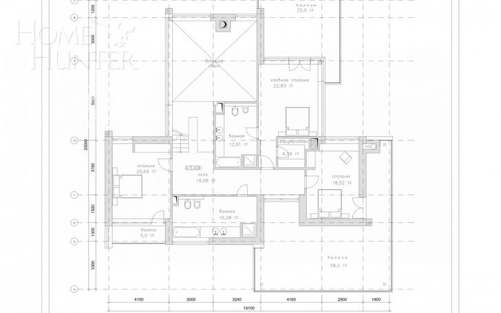 2-этажный коттедж 558 м² без отделки
