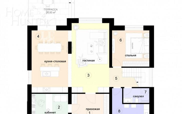 2-этажный коттедж 307 м² без отделки