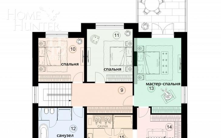 2-этажный коттедж 307 м² без отделки
