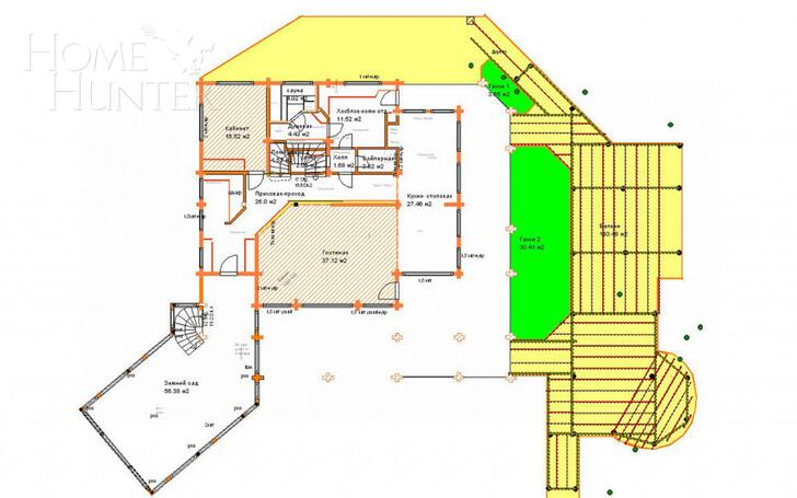 2-этажный коттедж 500 м² с отделкой