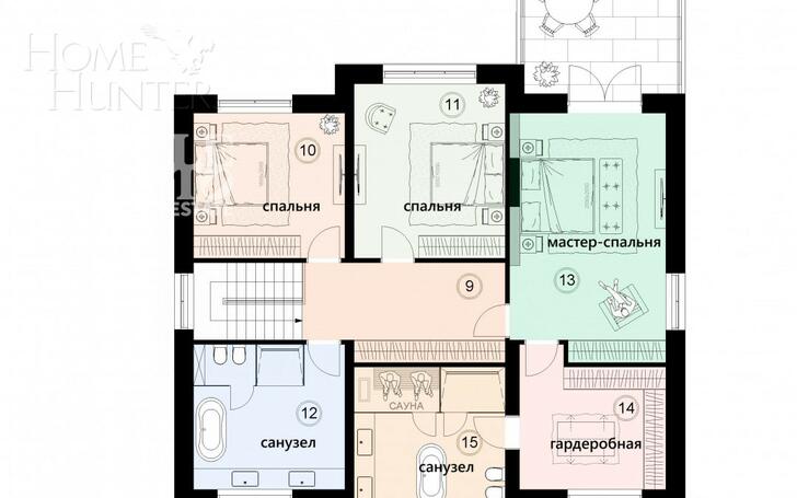 2-этажный коттедж 307 м² без отделки