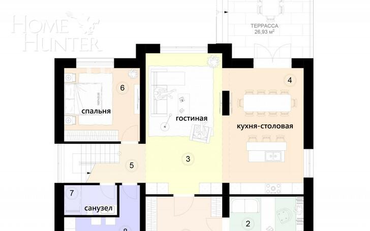 2-этажный коттедж 307 м² без отделки
