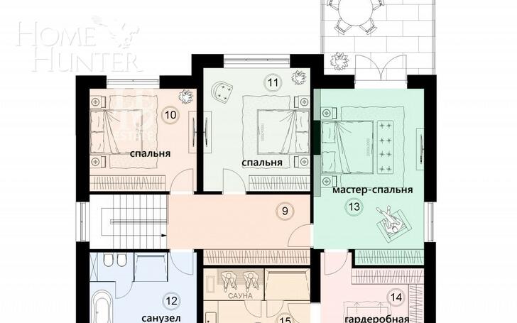 2-этажный коттедж 307 м² без отделки