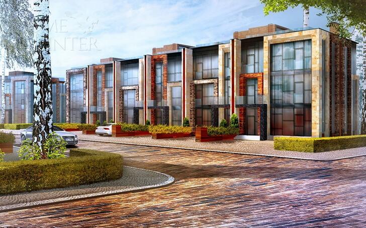 3-этажный таунхаус 277 м² без отделки
