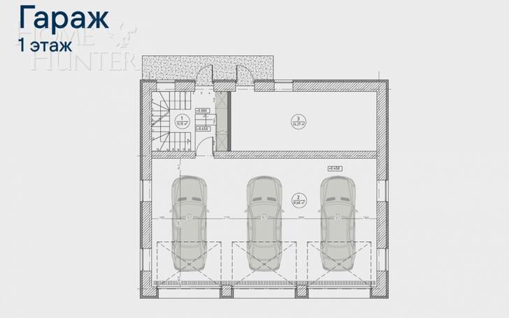 3-этажный коттедж 1 269 м² без отделки