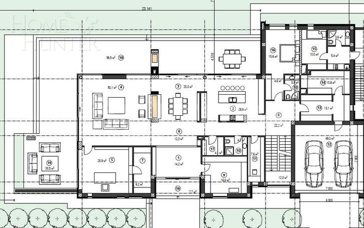 2-этажный коттедж 743 м² без отделки