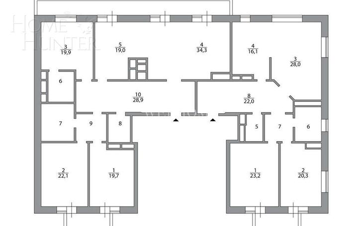6-КОМН. КВАРТИРА БЕЗ ОТДЕЛКИ 306.3 М² НА 8 ЭТАЖЕ