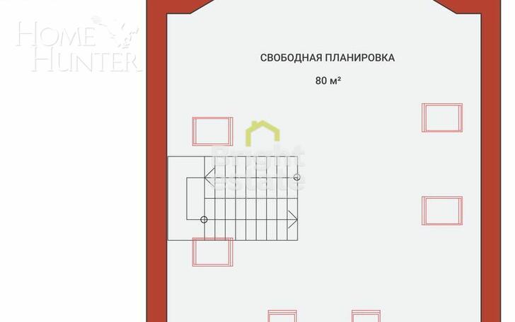 2-этажный коттедж 350 м² без отделки
