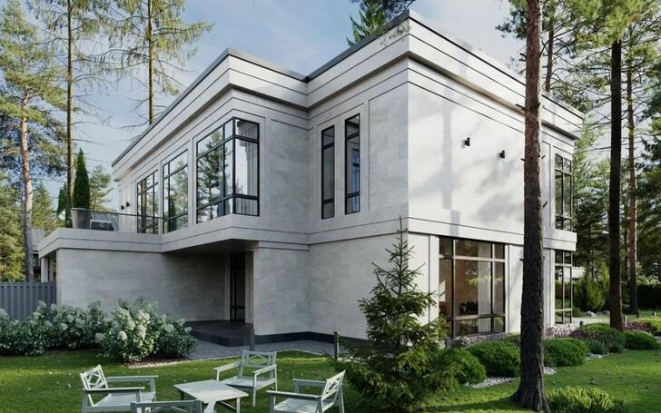 2-этажный коттедж 616 м² без отделки