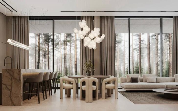 2-этажный коттедж 385 м² с отделкой