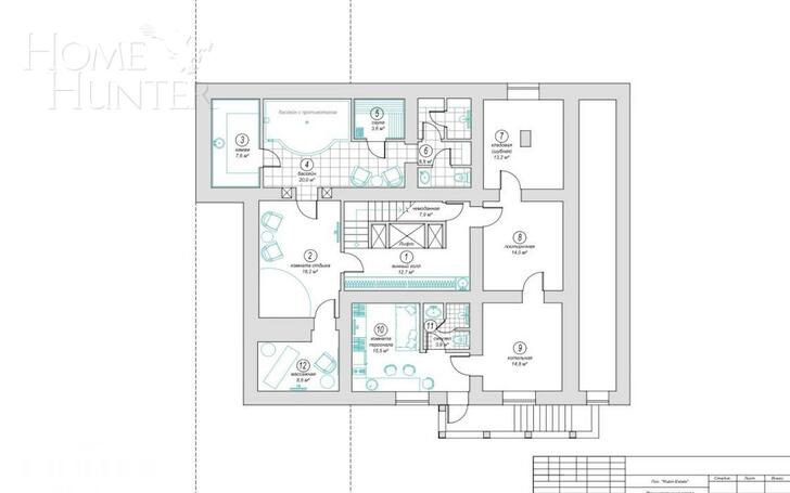 2-этажный коттедж 700 м² без отделки
