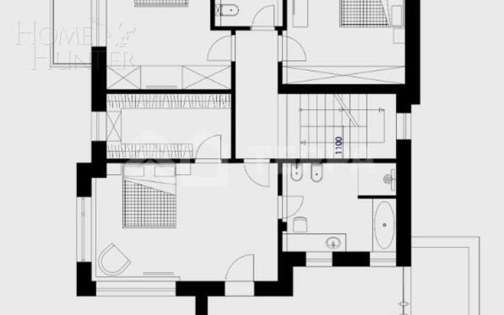 3-этажный коттедж 290 м² без отделки