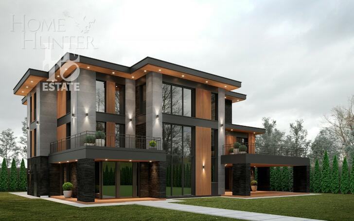 3-этажный коттедж 770 м² без отделки