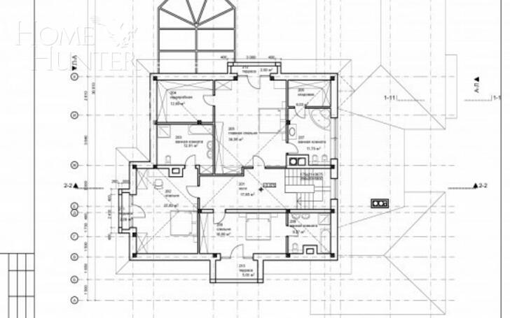 2-этажный коттедж 590 м² без отделки