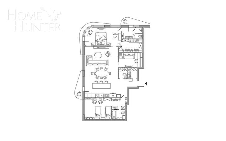 4-КОМН. КВАРТИРА БЕЗ ОТДЕЛКИ 171 М² НА 2 ЭТАЖЕ