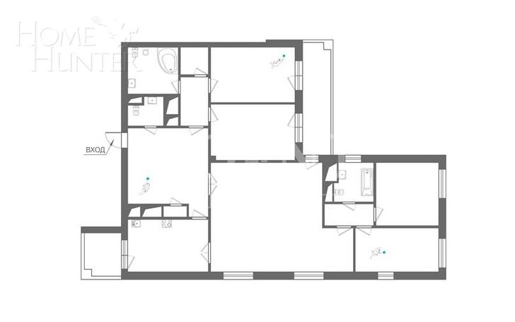 5-КОМН. КВАРТИРА С ОТДЕЛКОЙ 196.1 М² НА 10 ЭТАЖЕ