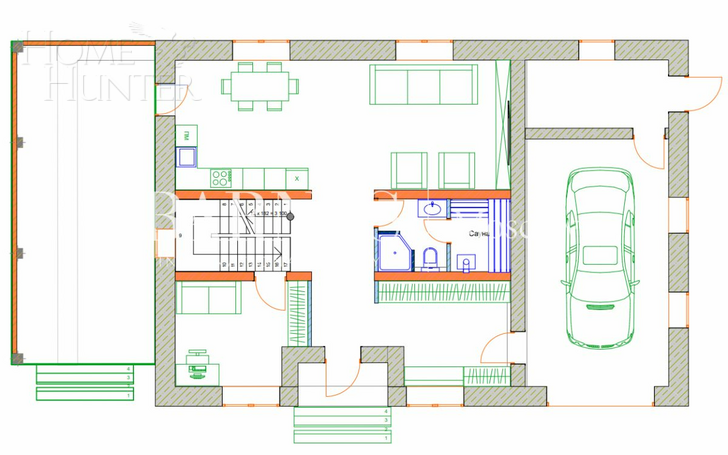2-этажный коттедж 300 м² без отделки