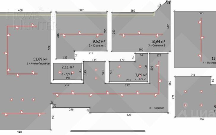 4-КОМН. АПАРТАМЕНТЫ С ОТДЕЛКОЙ 110 М² НА 9 ЭТАЖЕ