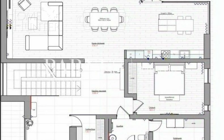 2-этажный коттедж 340 м² с отделкой