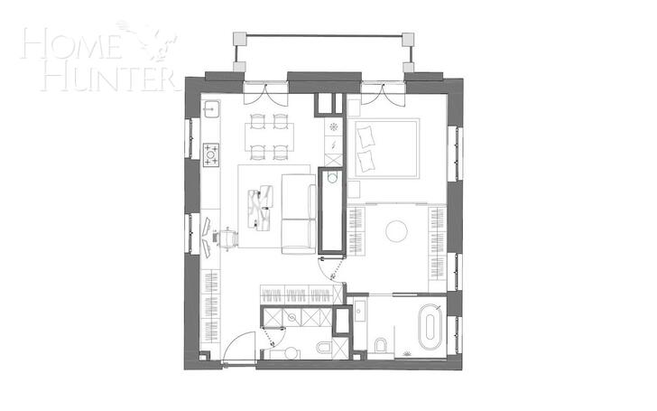 2-КОМН. КВАРТИРА БЕЗ ОТДЕЛКИ 68.3 М² НА 4 ЭТАЖЕ