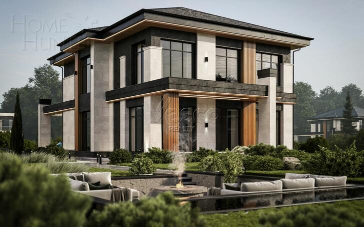 2-этажный коттедж 379.1 м² без отделки