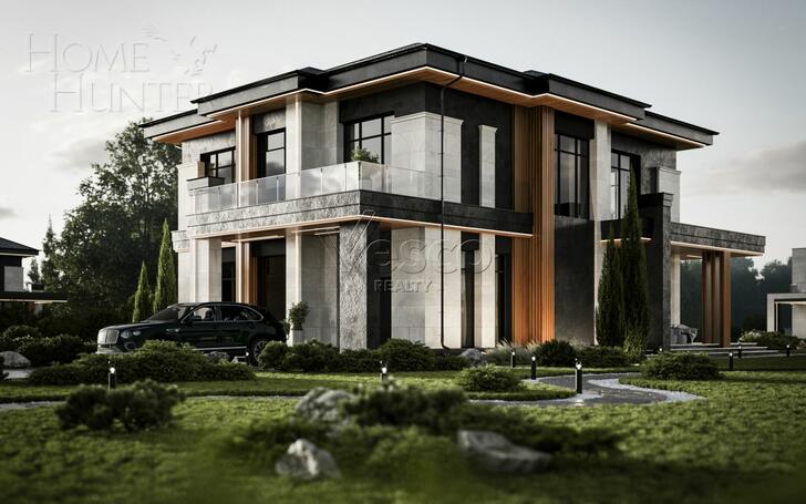 2-этажный коттедж 347.7 м² без отделки