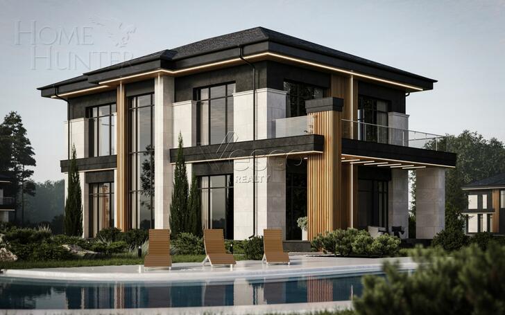 2-этажный коттедж 317.4 м² без отделки