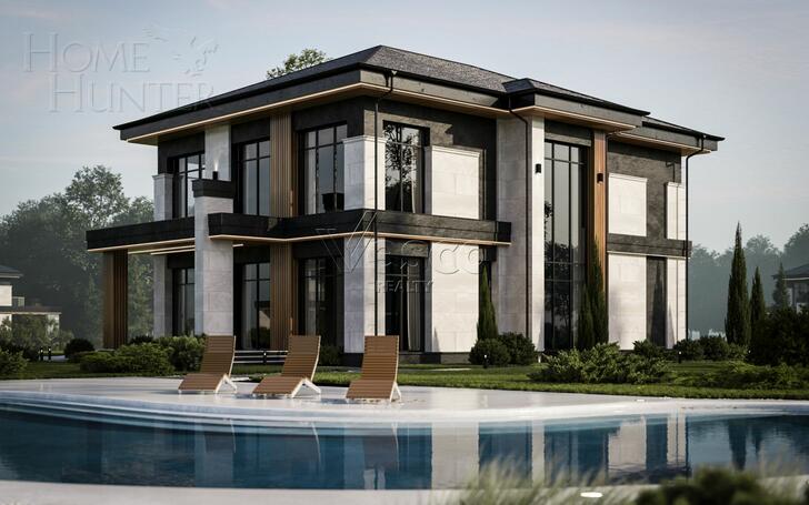 2-этажный коттедж 379.1 м² без отделки