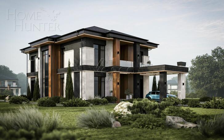 2-этажный коттедж 379.1 м² без отделки
