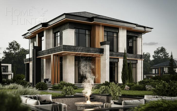 2-этажный коттедж 347.7 м² без отделки