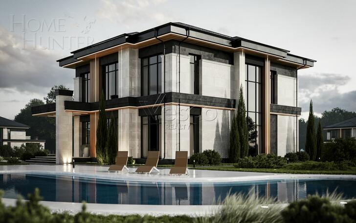 2-этажный коттедж 347.7 м² без отделки