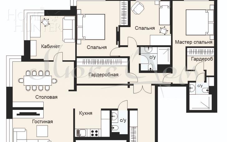 6-КОМН. КВАРТИРА БЕЗ ОТДЕЛКИ 226.2 М² НА 2 ЭТАЖЕ